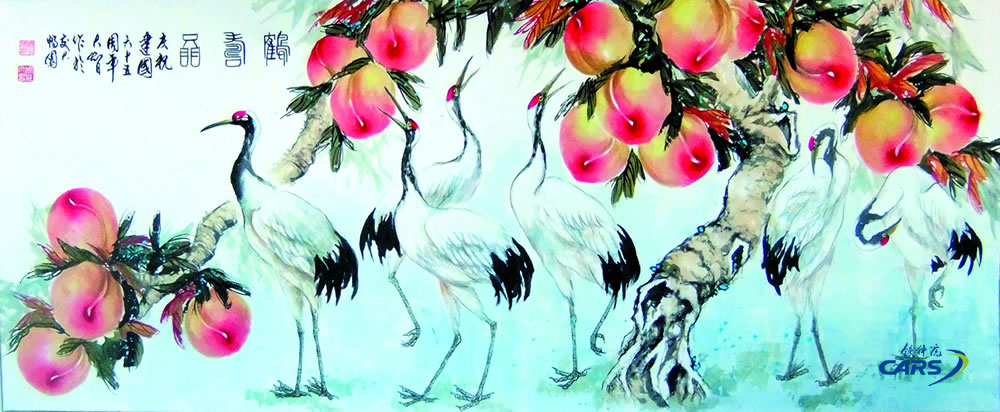 周大智-5-鶴壽圖（獲2014年海淀科協(xié)書畫展三等獎）